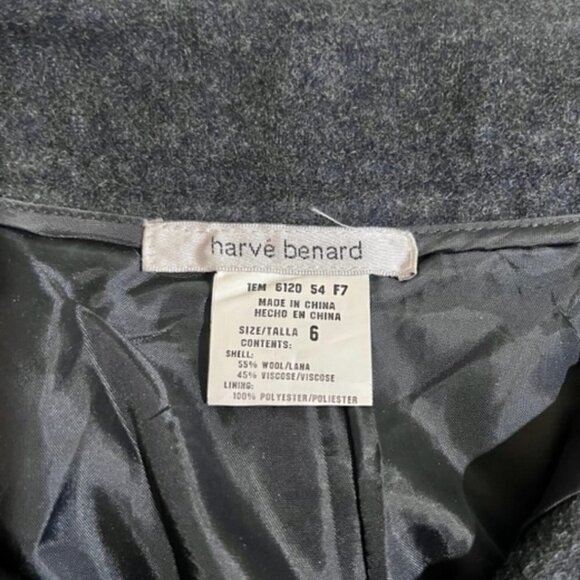 Harve Benard Women's NWOT Wool Blend Cuffed 3/4 Grey Pants Size 6 Zipper Front - Picture 7 of 7